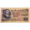 South Africa 2 Rand Bank Note Springbok Watermark de Jongh 1974 Bank Note Fine