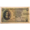 South Africa 1 Pound Bank Note JVR Watermark de Kock 1950 Very Fine