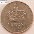 Norway 1 Krone 1985 Coin VF20 Circulated