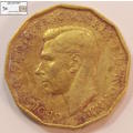 United Kingdom 3 Pence 1943 Coin VF20 Circulated