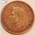 South Africa 1 Penny Coin 1949 VF20 Circulated