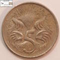 Australia 5 Cents 1979 Coin Circulated.