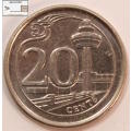 Singapore 20 Cent 2016 Coin Circulated