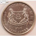 Singapore 20 Cent 2016 Coin AU50 Circulated