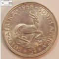 South Africa 5 Shilling 1958 Coin XF40 Circulated