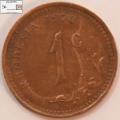 Rhodesia 1970 1 Cent Coin Circulated