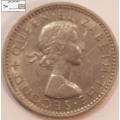 New Zealand 6 Pence Coin 1964 Circulated