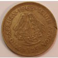 South Africa 1/2 Cent 1963 Coin VF20 Circulated