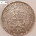 Zuid Afrikaansche Republiek 2 1/2 Shilling 1897 Paul Kruger (Half Crown) Coin XF40 Circulated