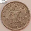 United Kingdom 6 Pence 1947 Coin XF40 Circulated