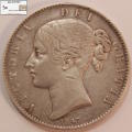 United Kingdom 1 Crown Queen Victoria `Young Head` 1847 Coin VF30 Circulated