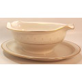 Noritake `Caledonia` 7091 Gravy Boat with Attached Underplate Made In Japan