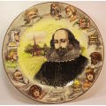 Vintage Royal Doulton `Shakespeare`s Portrait` D5910 Wall Plate