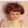 Hand Painted Porcelain Doll with Nightdress in Original Box
