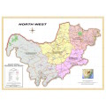 North West Provincial Map - Printed and Laminated