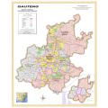 Gauteng Provincial Map - Printed and Laminated