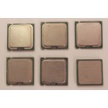Six Assorted  Celeron, Pentium and Core 2 Duo Legacy Intel Desktop PC Processors