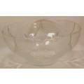Classic Style Glass Fruit Bowl with Petal Pattern