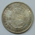 Better Date 1937 Union of South Africa Silver 2 ½ Shillings KM# 30. High Grade. Mintage: 1,145,000