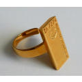 South African Gold Company 24Kt Gold Bar Ring - Great Gift Idea!