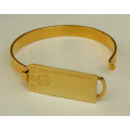 South African Gold Company 24Kt Gold Bar Bangle - Bracelet - Great Gift Idea!