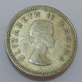 Union of South Africa: Tickey {3d} 1957 - Circulated Condition. Excellent Coin, as per Photos!
