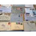 Postal History Cover LOT 31 Items Argentina Indochina USA GB Cabo Verde Denmark Malaya Singapore