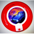 DISNEY INFINITY GAME CARS PLAYSET + EXCLUSIVE `TRU` CHROME DAMAGE INCREASER POWER DISC (RARE)