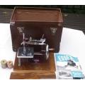 Fantabulous! RARE. Vintage 1940/1950s miniature ESSEX manual sewing machine. Original box Working.
