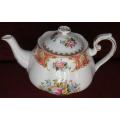 Exquisite rare ROYAL ALBERT "LADY CARLYLE"  medium size teapot. Excellent condition.