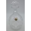 WEBB CORBETT Fine English Crystal Decanter Feminine Shape Original label Perfect Condition