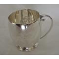 Hallmarked Sterling Silver mug. Birmingham 1945. Charles S Green and Co Ltd 115 grms. Not engraved