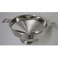 ART DECO 1930s Hallmarked Sterling Silver 2 handled bowl Warner Brothers Delhi India 5x12cm 73grms