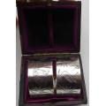 Antique 1883 Hallmarked Sterling silver serviette rings Sheffield MAPPIN and WEBB  Boxed.