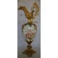 EXQUISITE!! Large Vintage Porcelain Pitcher/Ewer. Gold Tone Ormolu Mounts 43cm Napoleon III Style