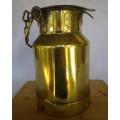 Large Vintage/Antique Milk Urn. Brassed metal.1 gallon Stamped with maker: H& H. 63cm