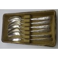 Vintage BRIGHT CUT 800 Silver teaspoons. Continenetal 49grms. 13 cm long