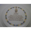 BUNNYKINS,  Royal Doulton CHRISTENING SET Mug & plate. BEAUTIFUL BLESSING ON REVERSE OF PLATE