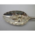 George III Hallmarked Silver Large Ornate Berry Spoon, London 1784/5 George Smith 59.5 grms 20.8 cm