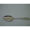 George III Hallmarked Silver Large Ornate Berry Spoon London 1798 59.5 grms 20.8 cm