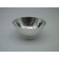 SILVER 999 ZIMBABWEAN SMALL ROUND HAMMERED BOWL. 5cm x 2.5 cm 33grms