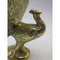 Solid Brass Small PEACOCK. Very cute. 10 cm tall