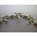 Cute Sterling Silver FAIRY bracelet.  6.95 grms  Length 16.5 cm