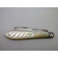 Antique Silver Blade folding pocket Knife.Mother of pearl handle Sheffield 1896 Edward Bradley