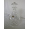 WEBB CORBETT Fine English Crystal Decanter Feminine Shape Original label Perfect Condition