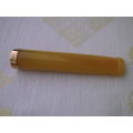 Vintage Bakelite or Celluloid Cheroot Holder with gold tone tip in Original leather case