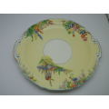 GRINDLEY, TUNSTALL, England Buttercup Yellow floral Cake Serving Plate. PRETTY!