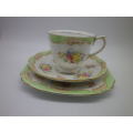 RARE and CHARMING Royal Albert Crown China Vintage/Antique Trio. Un-named Pattern