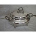 Large Silver Plated Tureen. Ornate, with Rope design handles. V Good Condition 40 x 25 x 25 cm