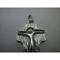 Sterling Silver Abstract Large Crucifix Pendant. 4cm x 2.5cm. 5.8 grms. Special!!